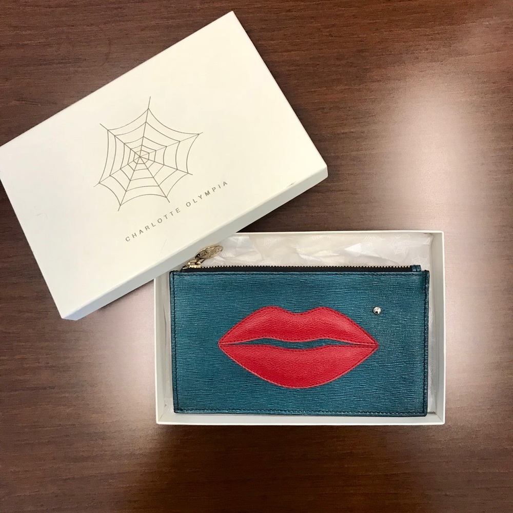 Charlotte Olympia Leather Pouty Purse